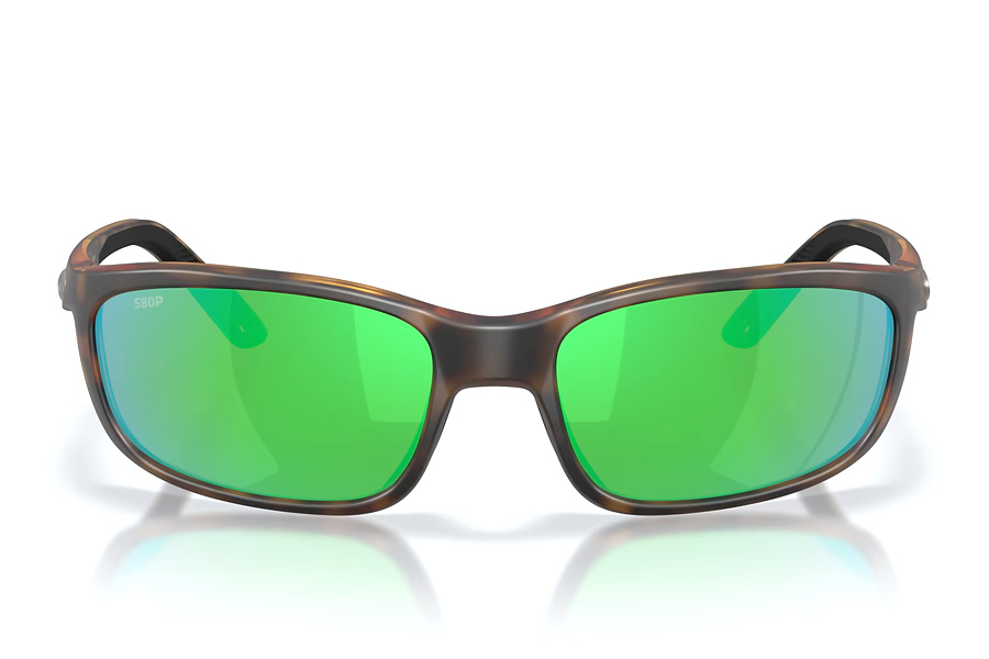 COSTA DEL MAR Brine II Matte Tortoise Frames with Green Mirror Lenses